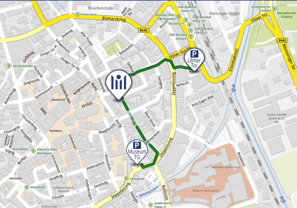 Karte zur Lage von Schiele Funk Haug in Biberach